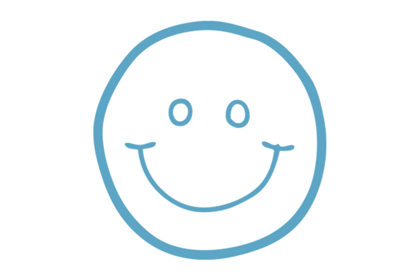 Simple Blue Smiley Face Doodle
