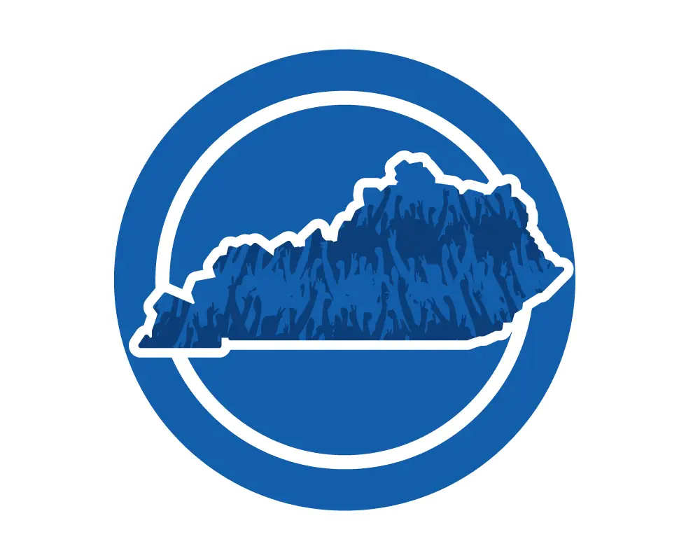 Blue Kentucky State Map