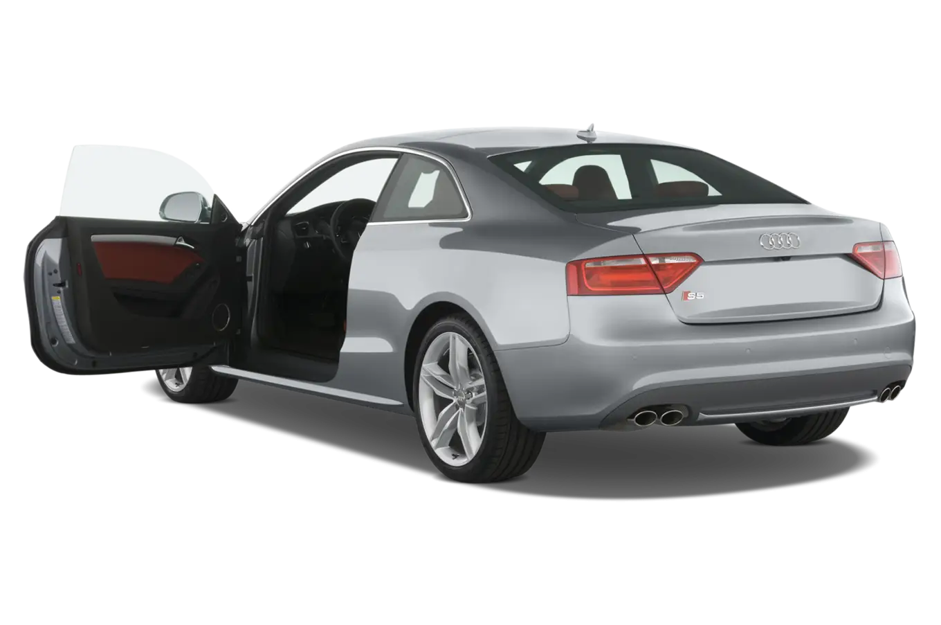 Gray Luxury Car with Open Door