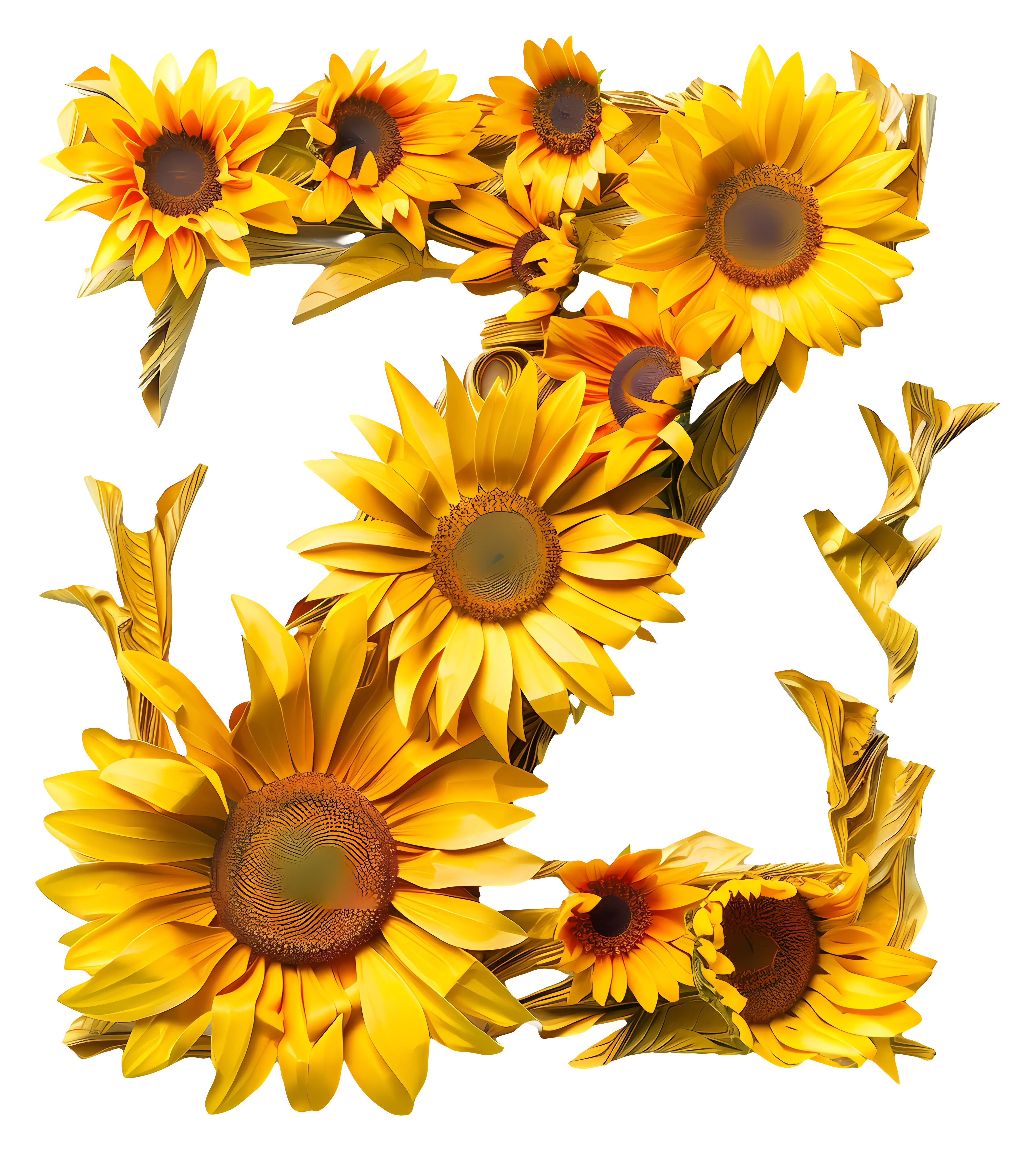 Yellow Z with Sunflowers in Summer Style
