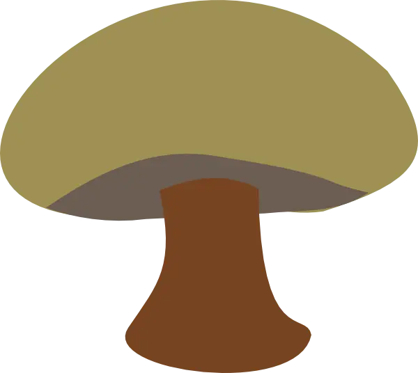 Simple Brown Mushroom Illustration