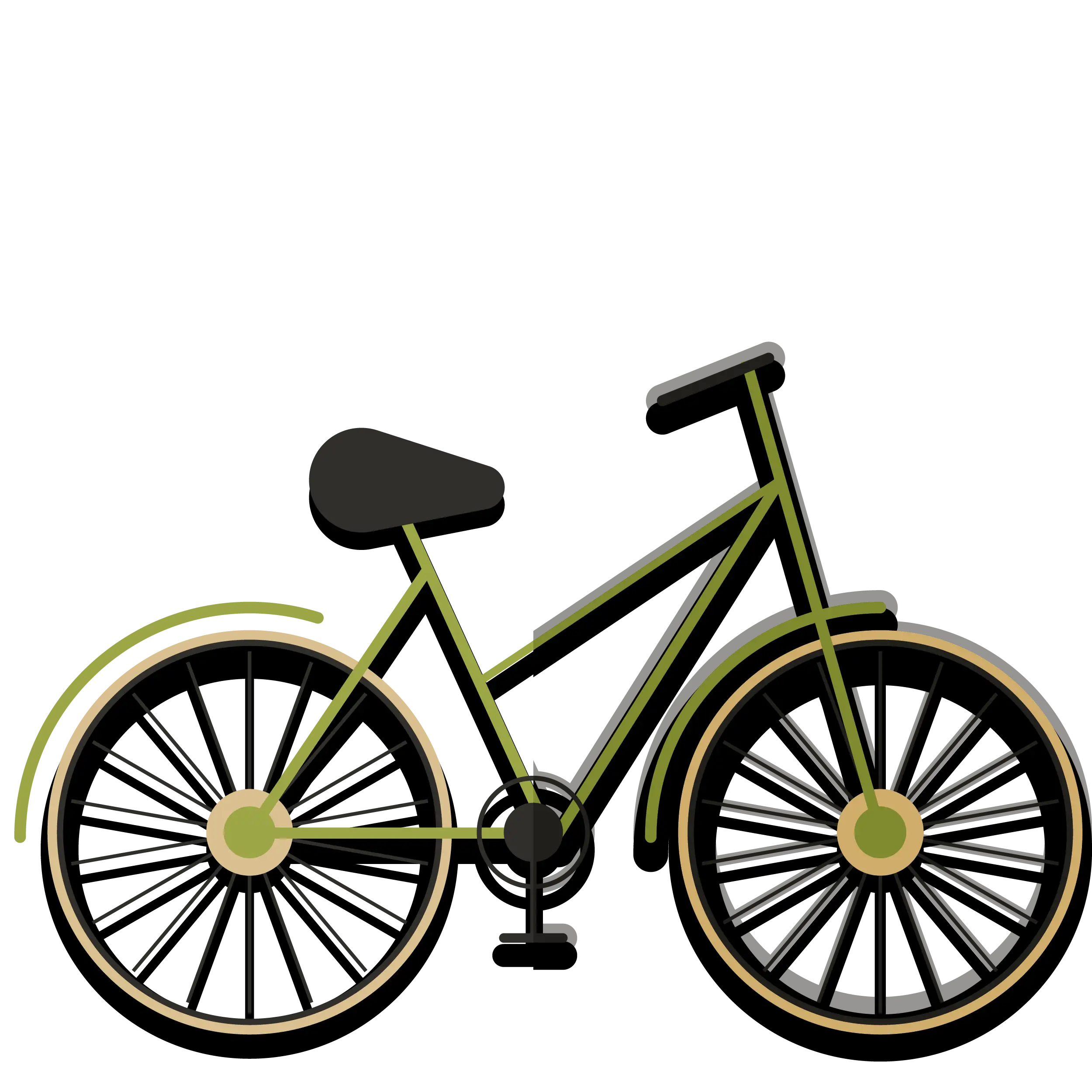 Green Bicycle Illustration for Outdoor Adventures