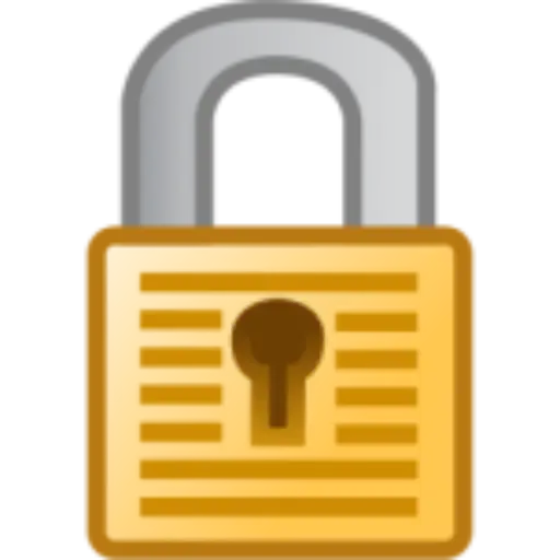 Golden Padlock with Keyhole for Security