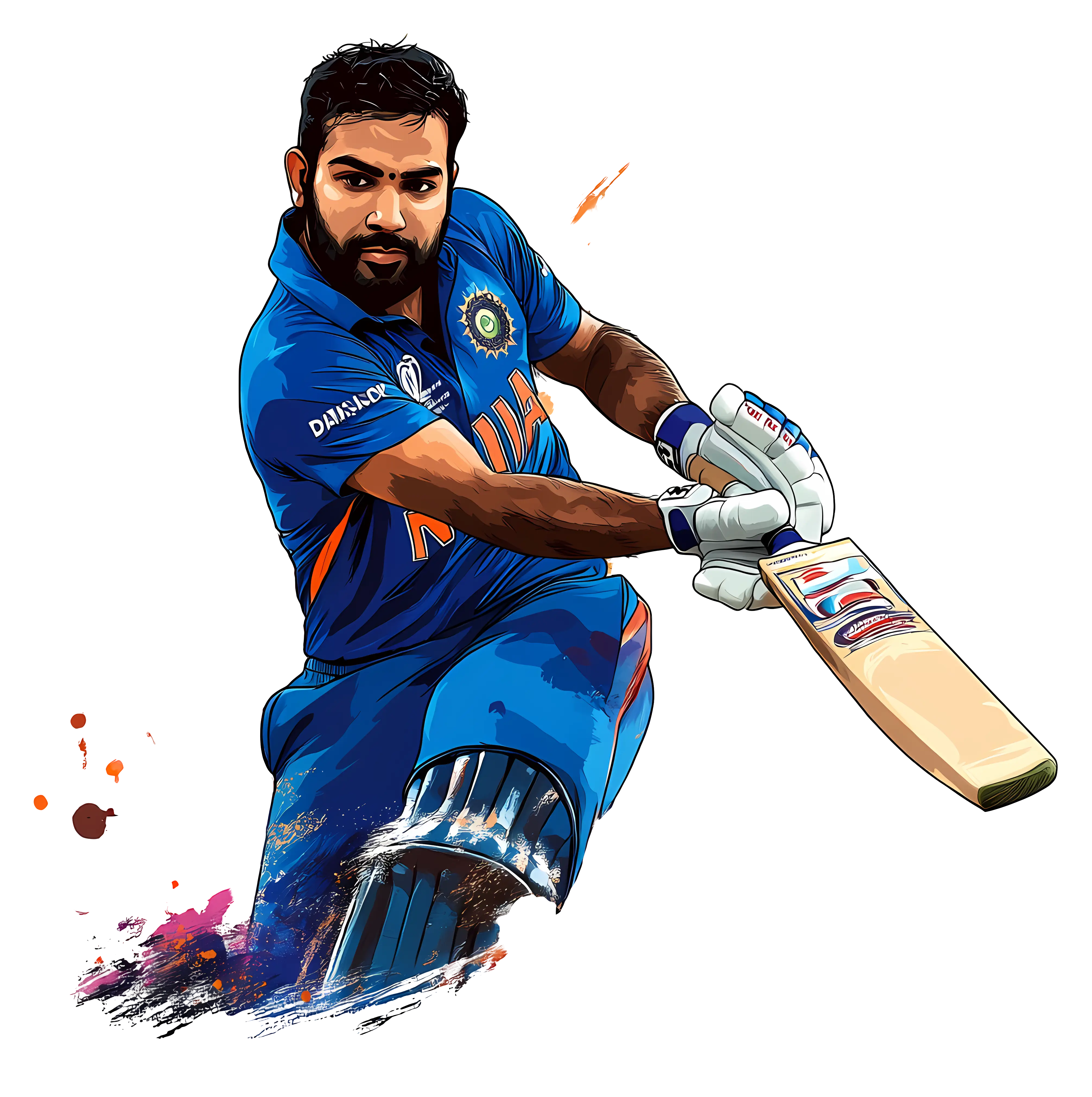 Dynamic Cricket Player in Action