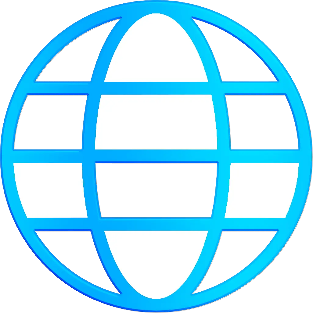 Blue Globe Symbol