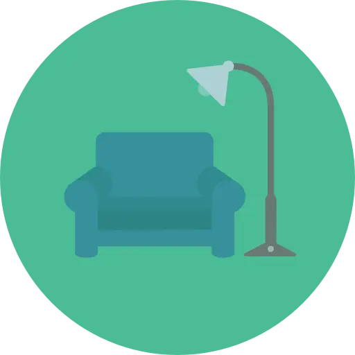 Armchair with Floor Lamp Icon