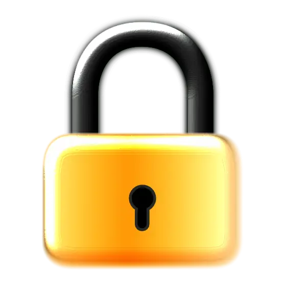 Yellow Padlock for Security