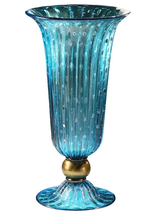Elegant Blue Glass Vase
