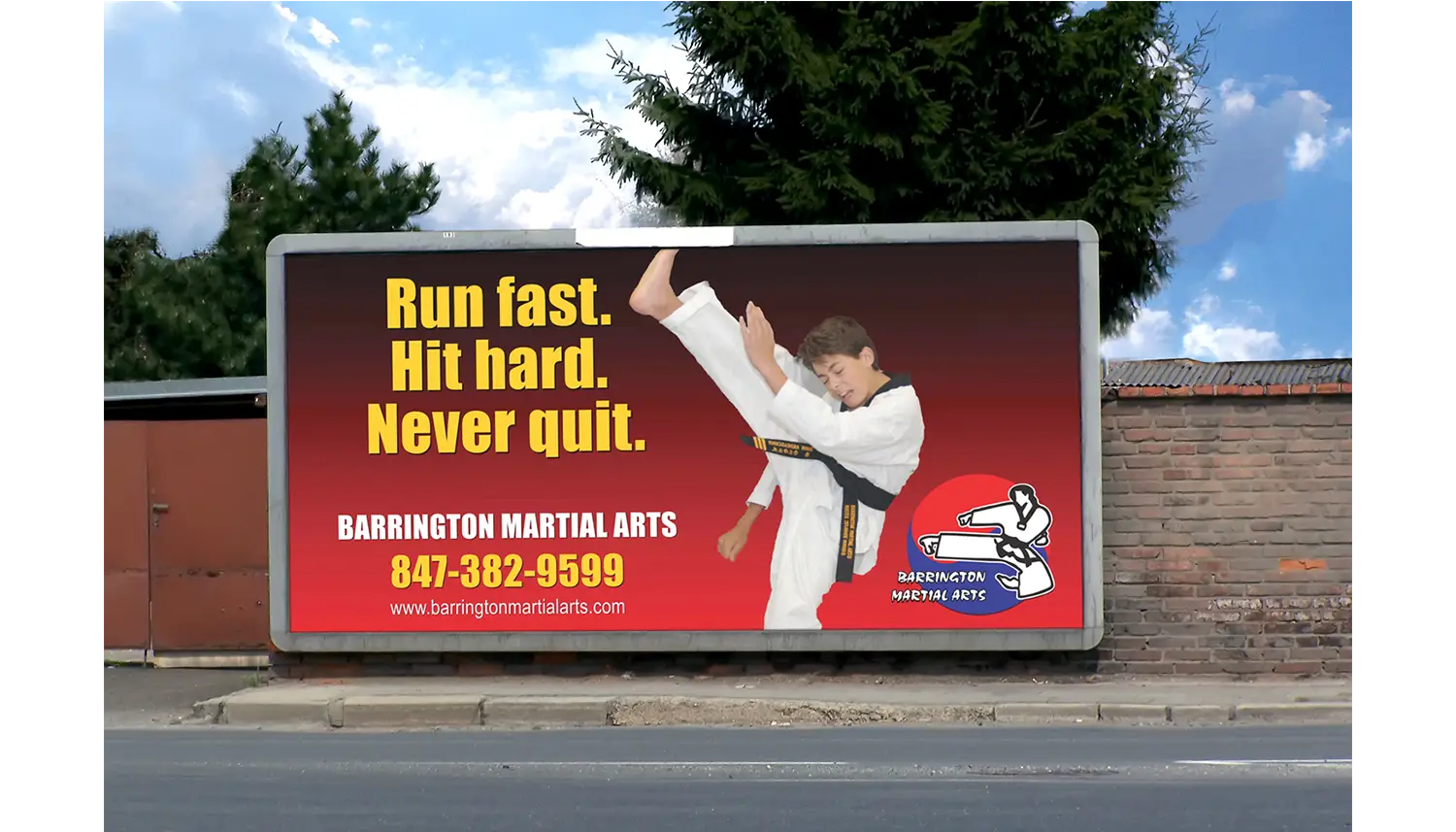 Martial Arts Training Billboard Advertisement