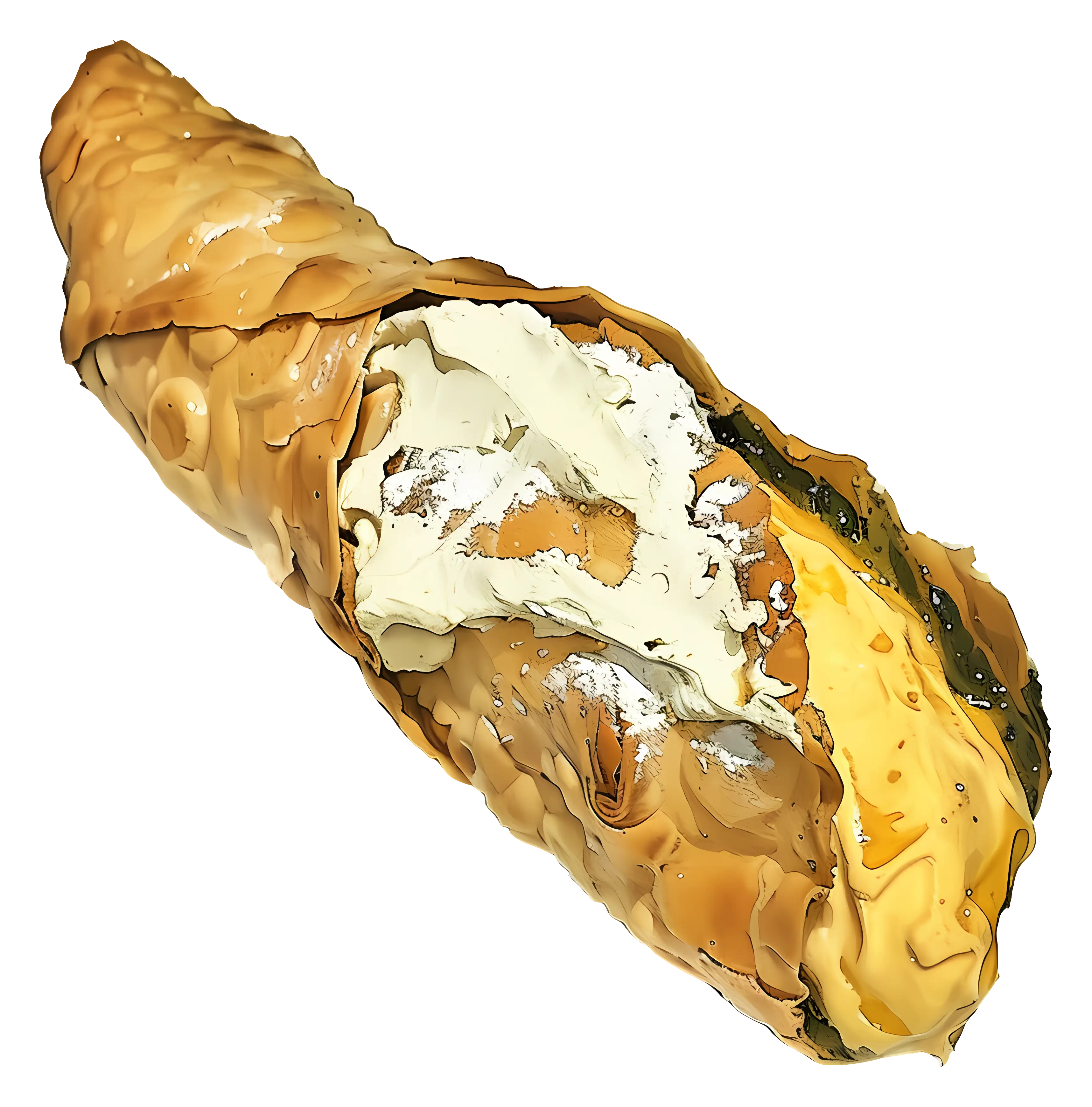 Delicious Cannoli Pastry with Cream Filling