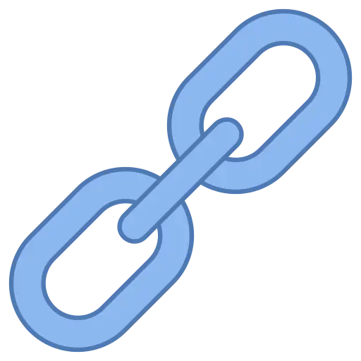 Blue Chain Link Icon