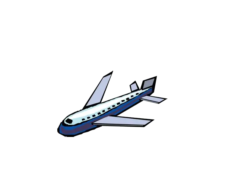 Cartoon Airplane Illustration Representing Travel