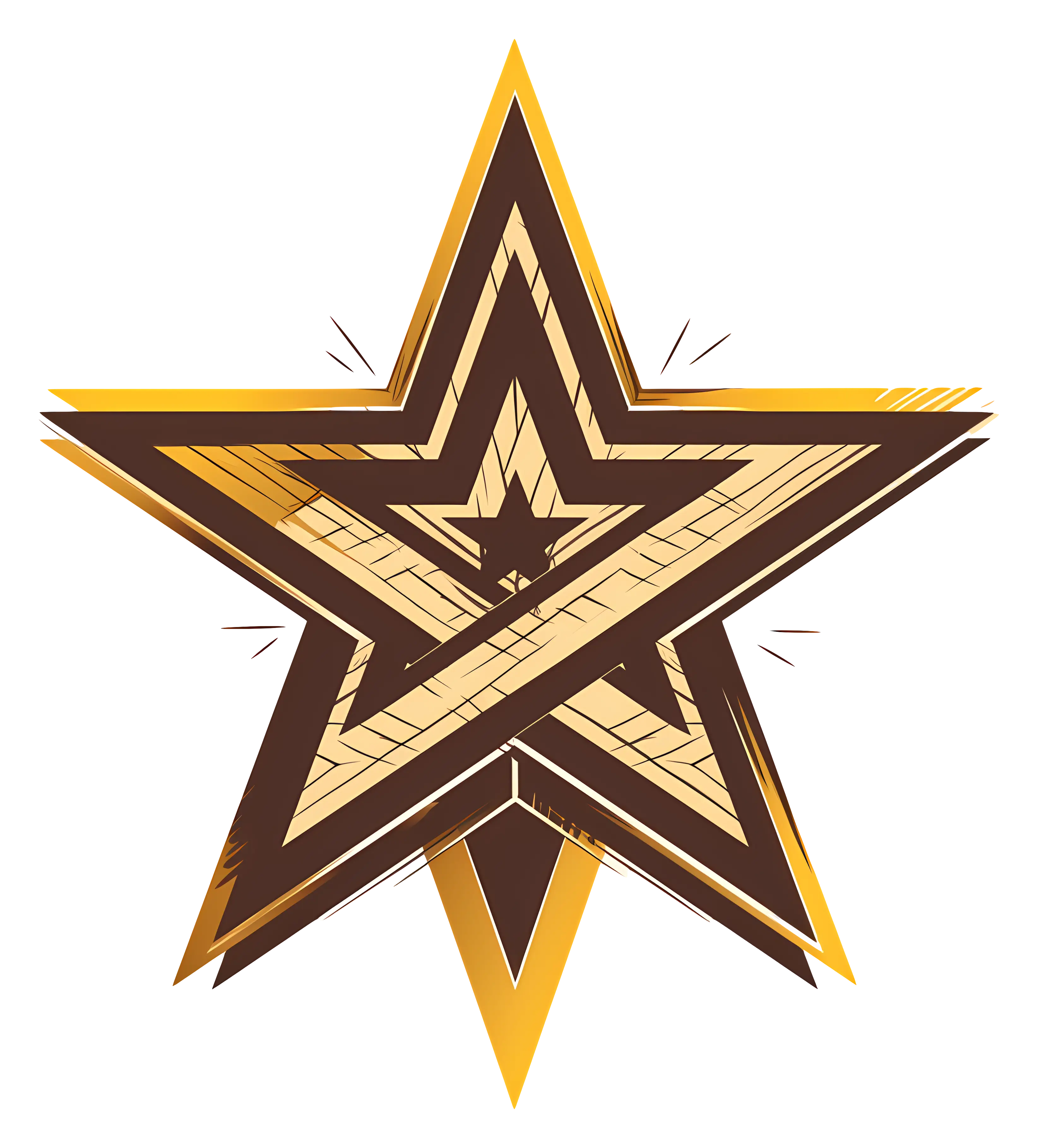 Golden star design