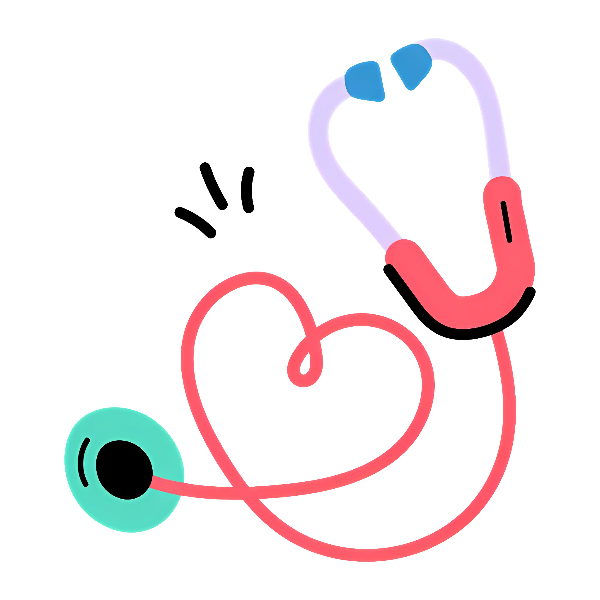 Heart Stethoscope Healthcare Illustration