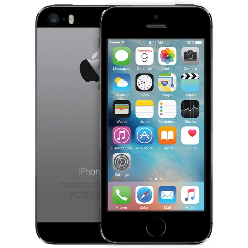 Black Smartphone Front and Back View