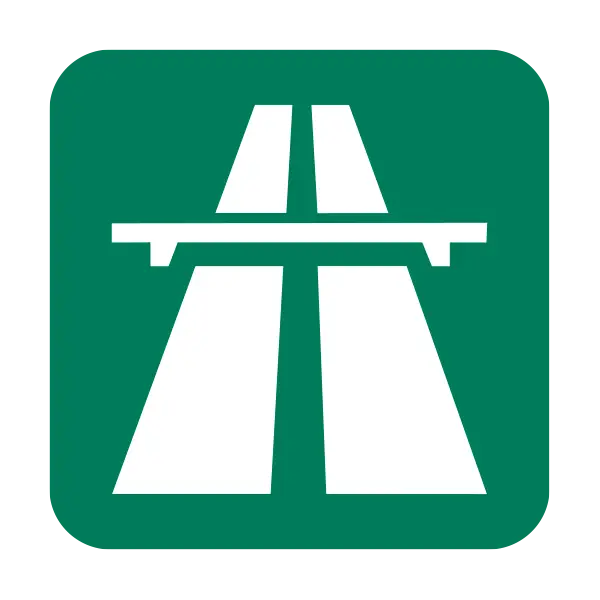 Green Highway Sign