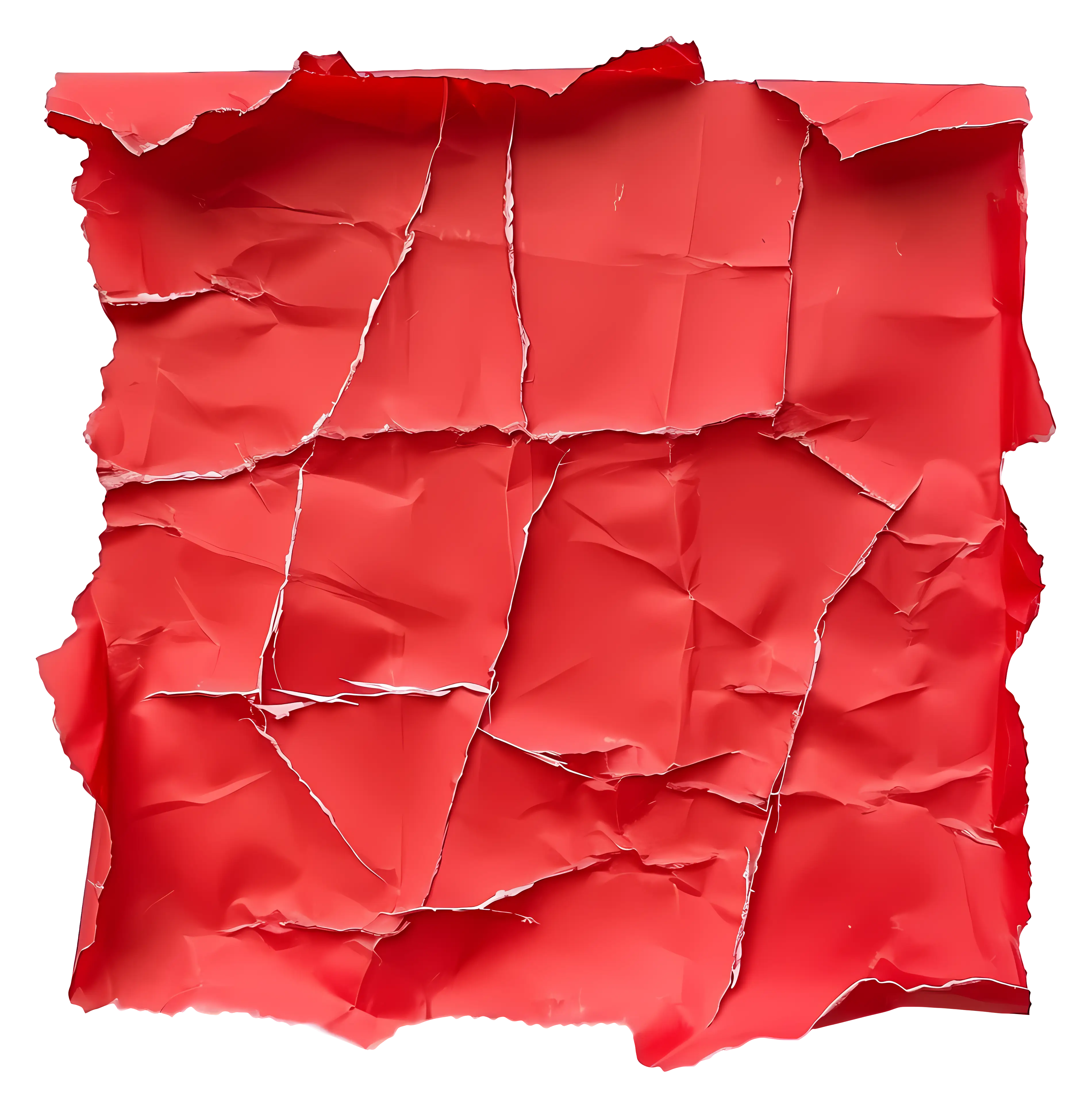 Crumpled Red Wrinkled Paper Texture