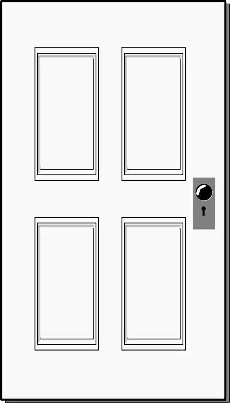 White Door with Panels