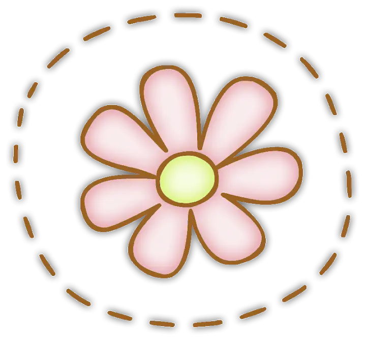 Cute Pink Flower Design with Stitch Details