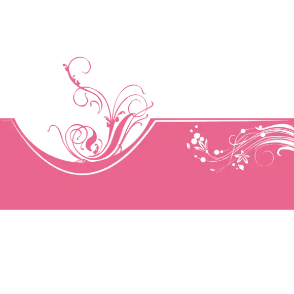 Floral Pink Decorative Border Design