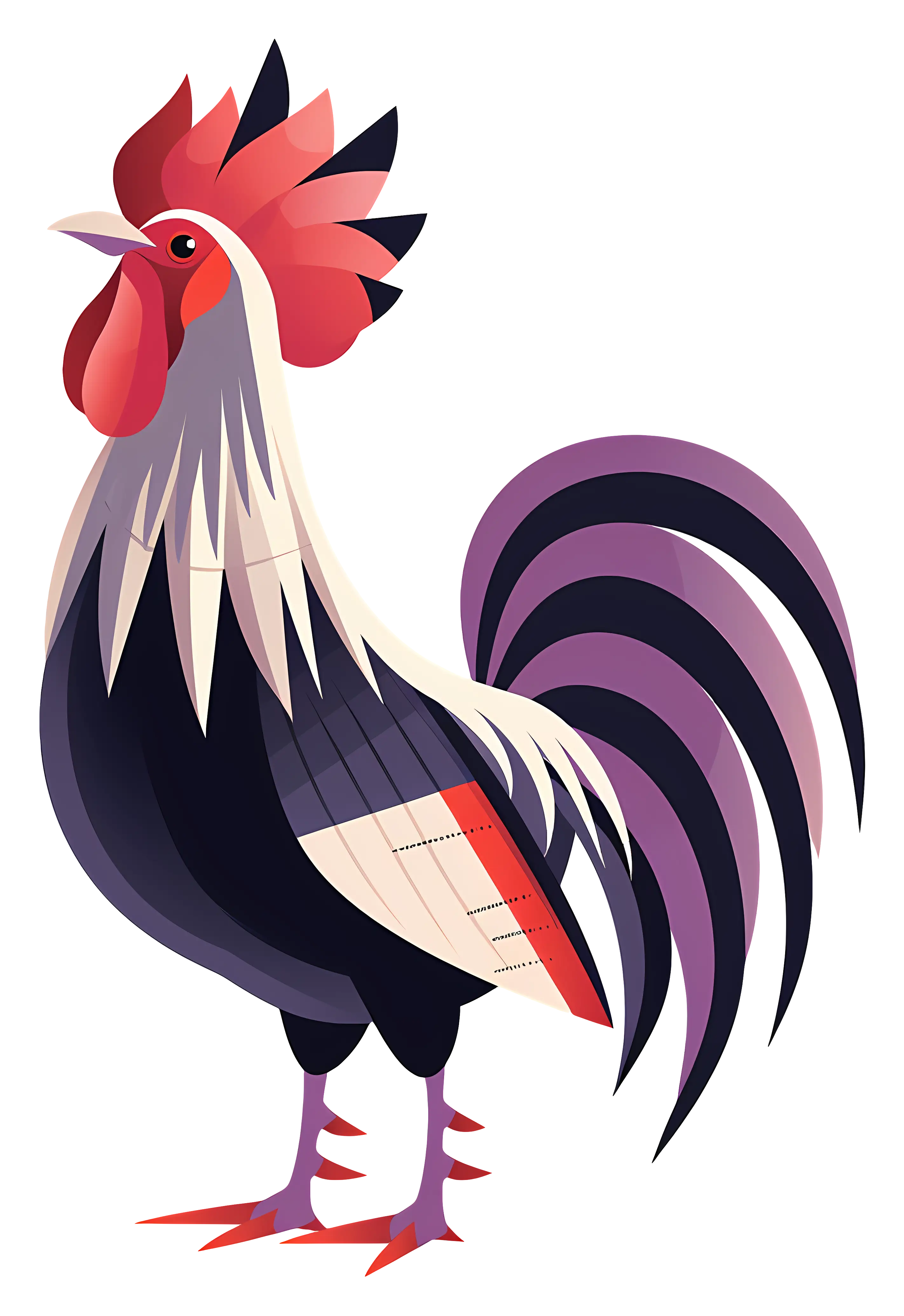 Artistic Rooster Illustration