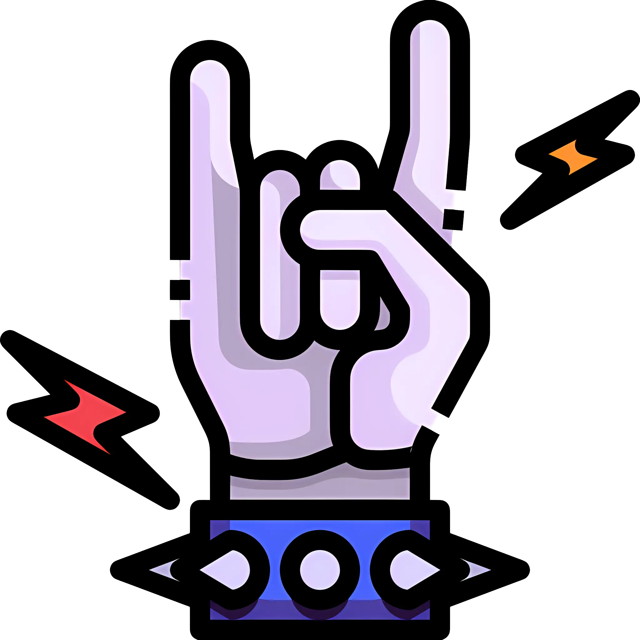 Rock Hand Gesture with Bracelet