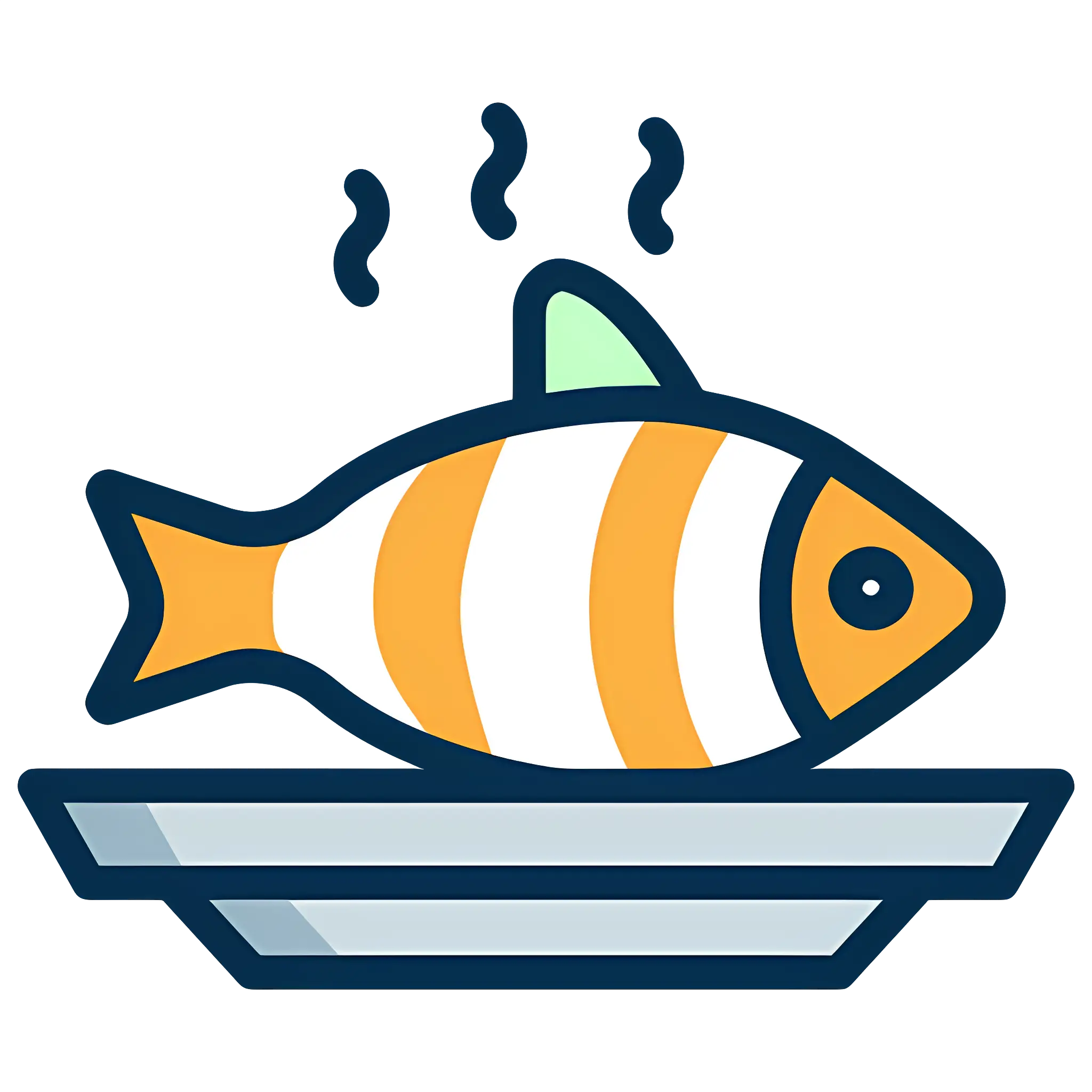 Steaming Fish on a Plate