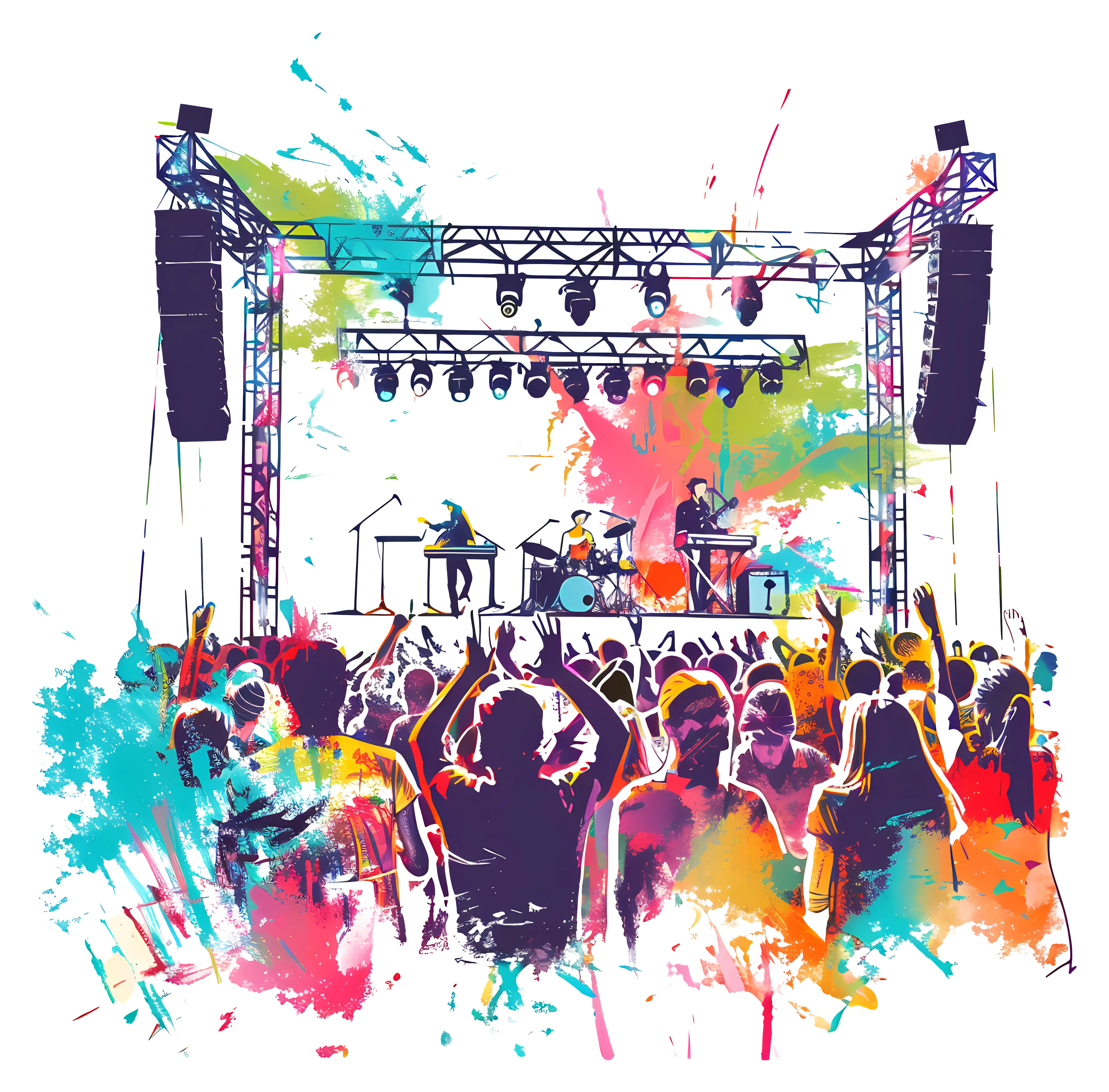 Colorful Concert Scene