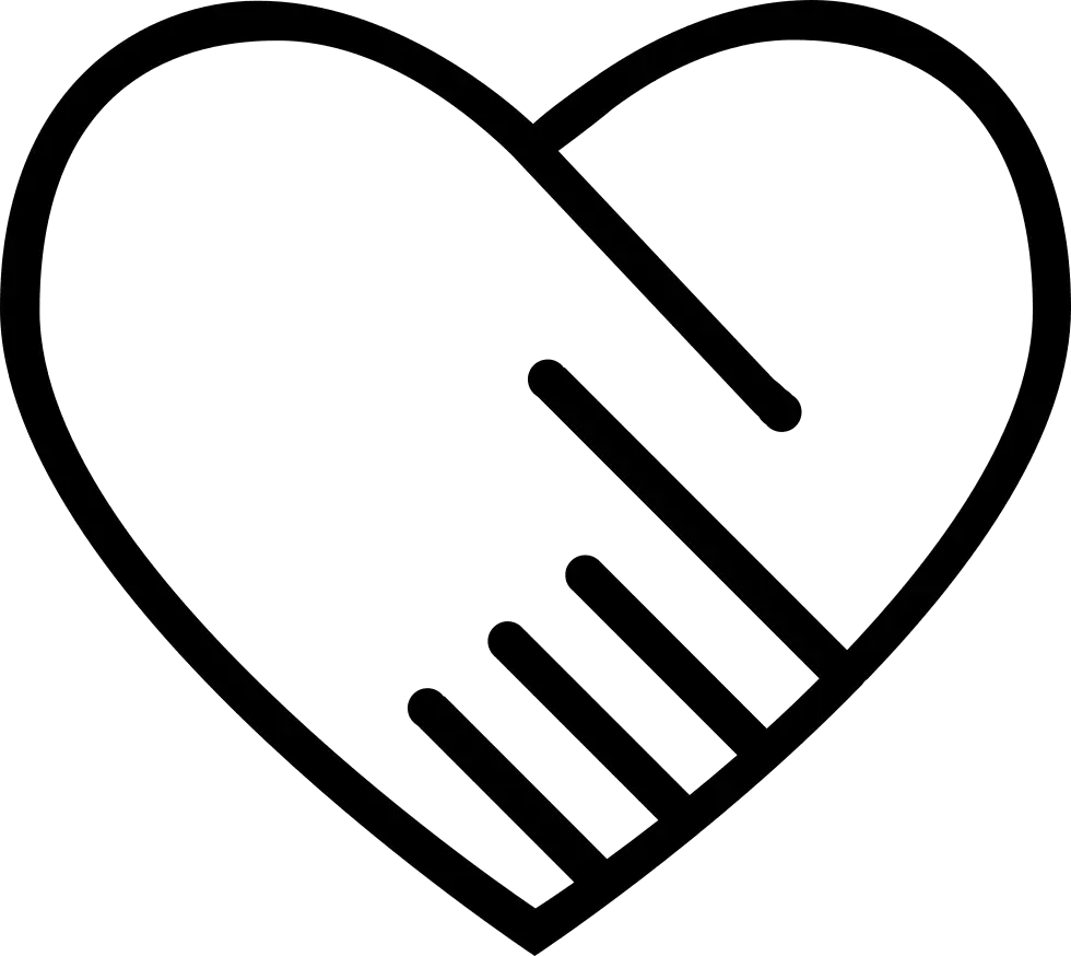 Heart-Shaped Handshake Logo for Unity and Support