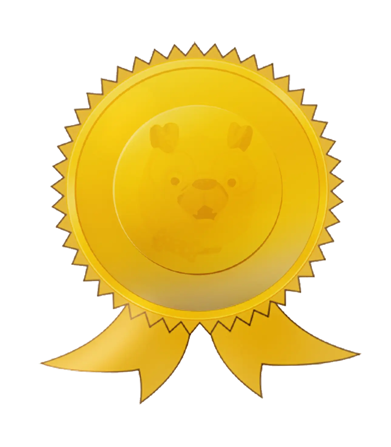 Gold Medal with Ribbon