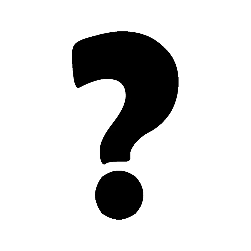 Black Bold Question Mark Symbol