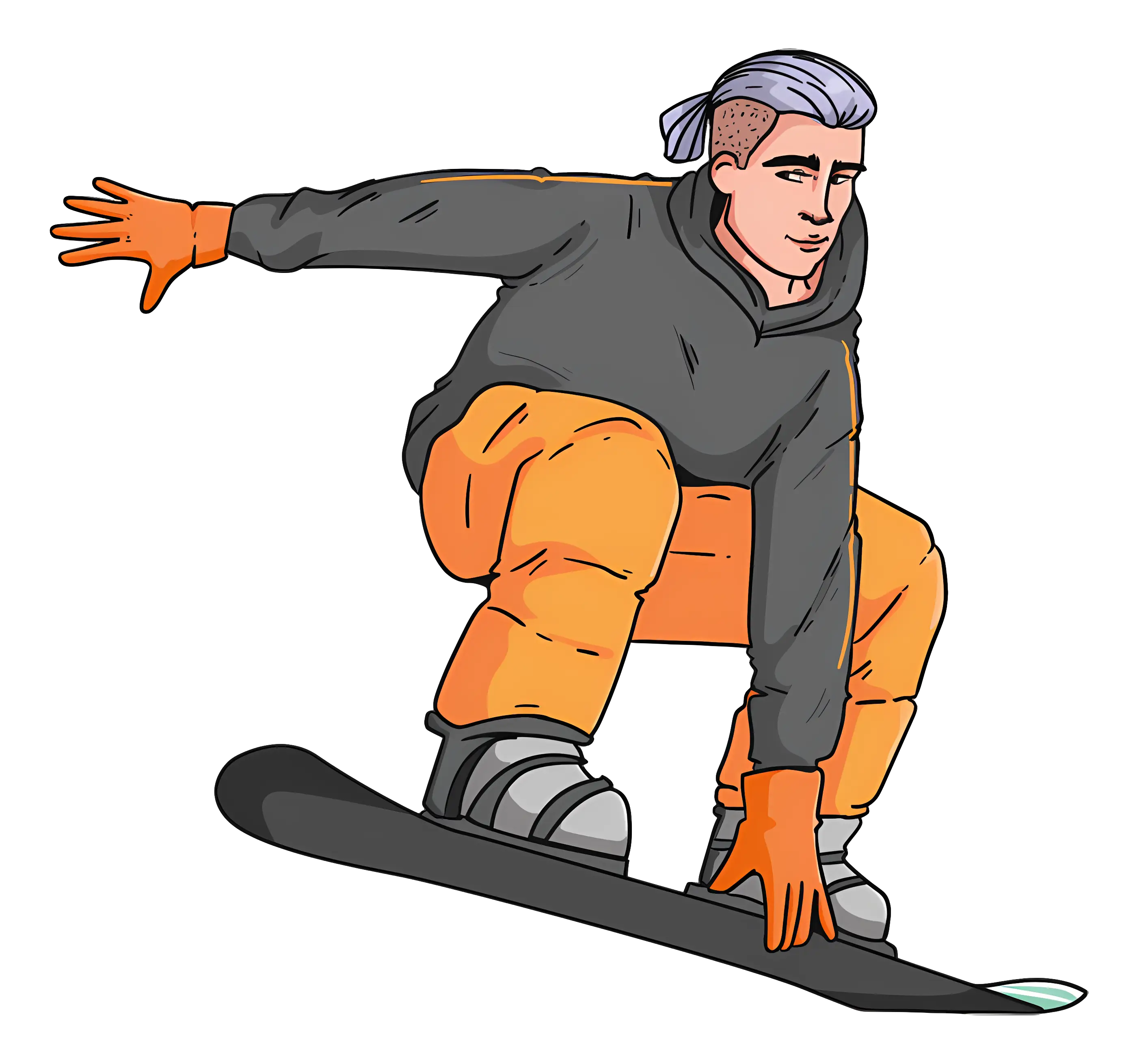 Cool Snowboarder in Action