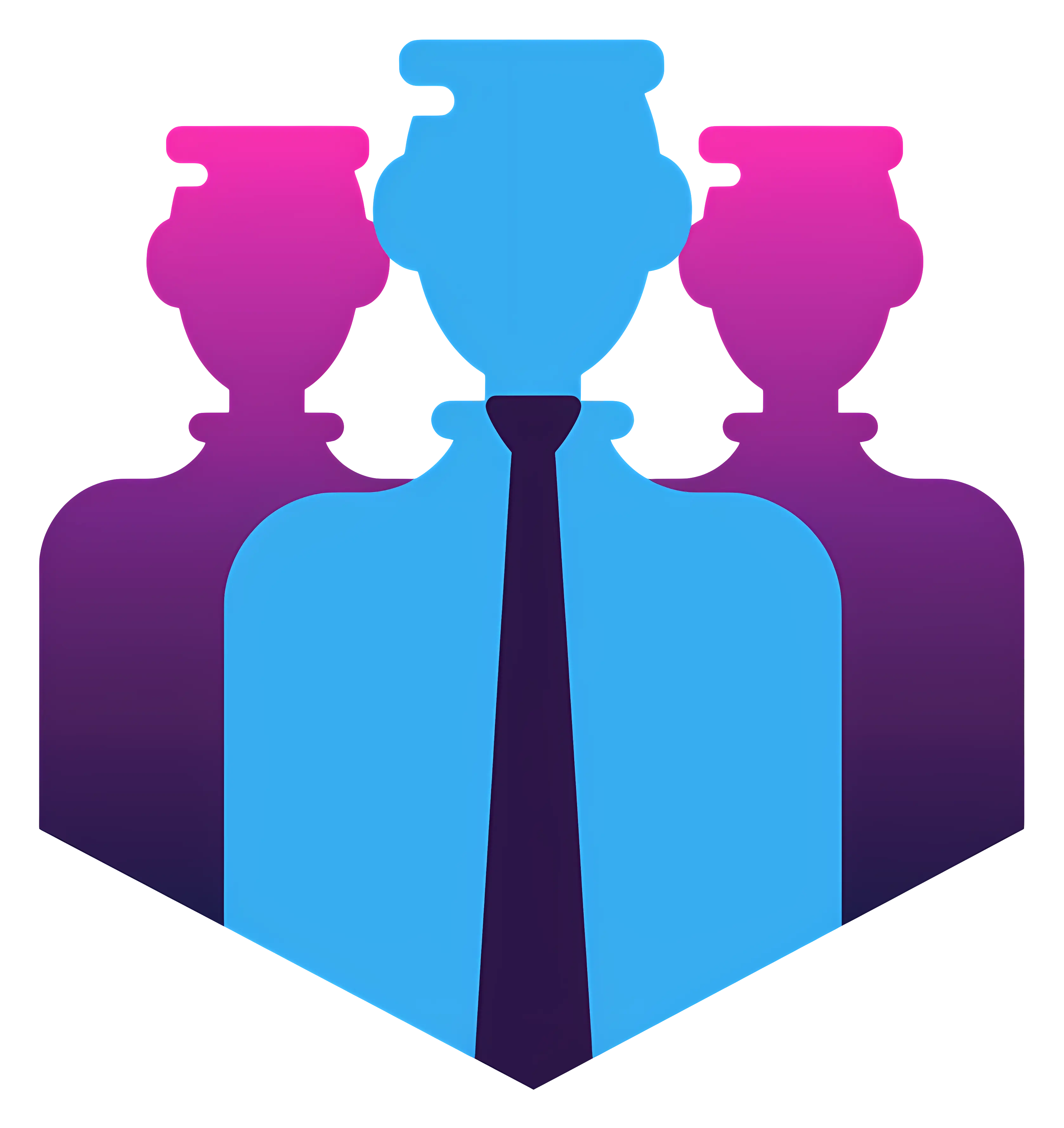 Abstract Silhouettes of People