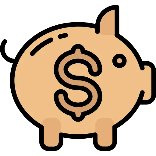 Piggy Bank with Dollar Sign Icon