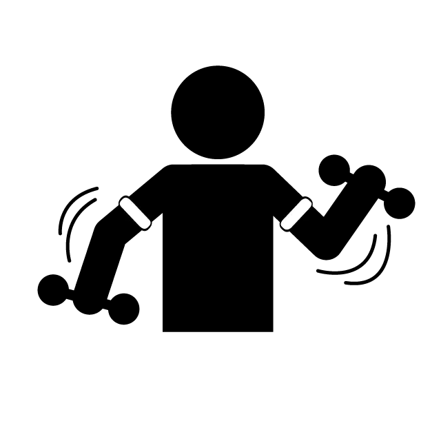 Person Exercising with Weights