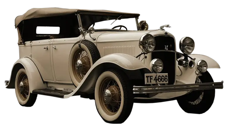 Classic White Vintage Car
