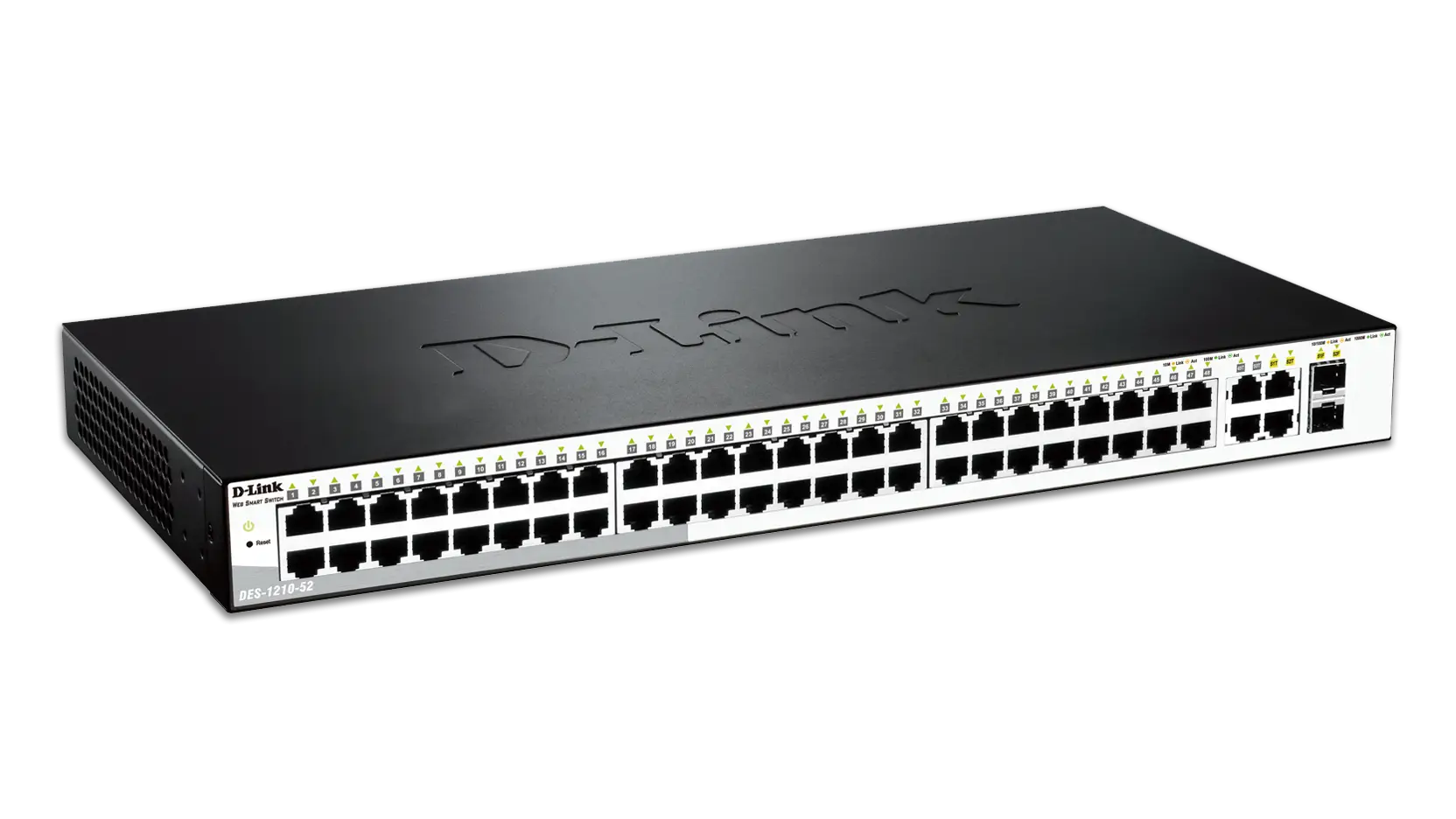 Black Network Switch with Multiple Ports