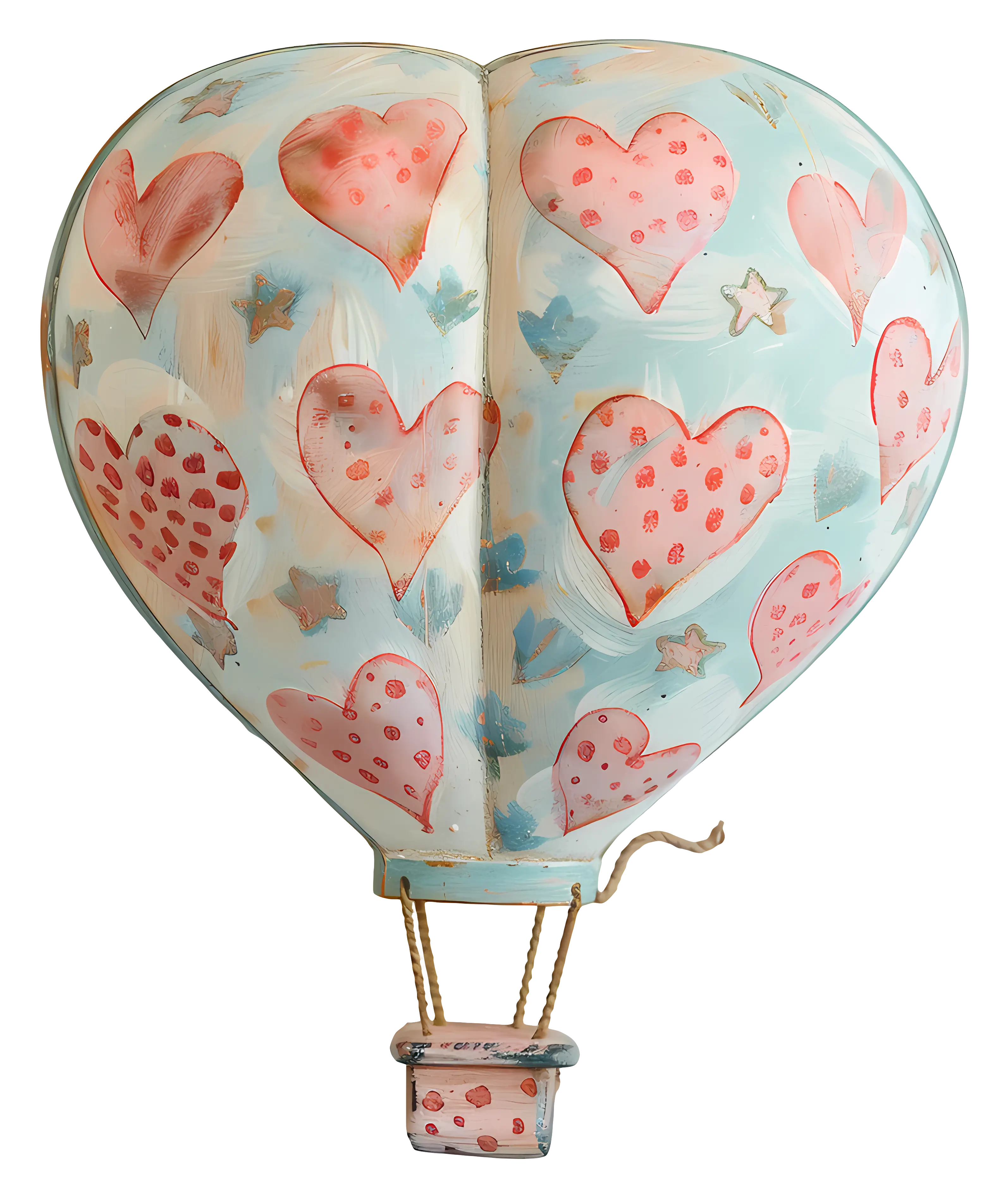 Heart-patterned Hot Air Balloon