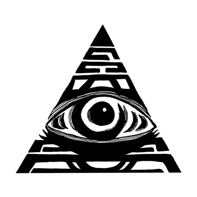 Mystical Eye in Pyramid Symbol