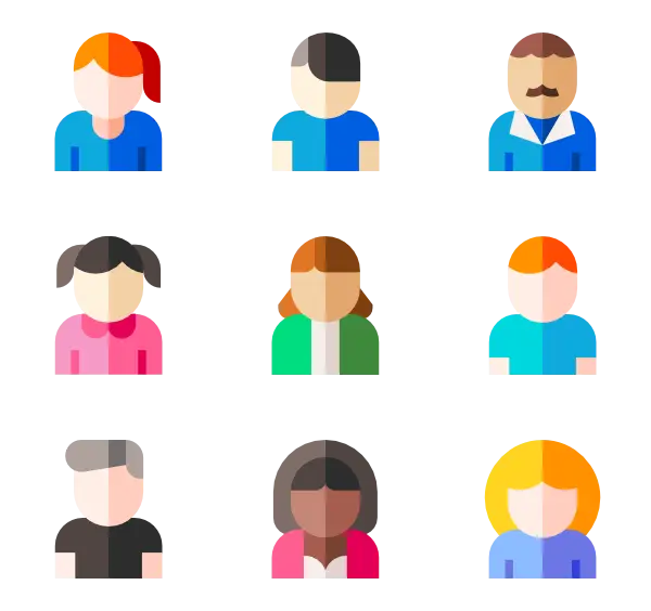 Colorful Avatars Icon Set