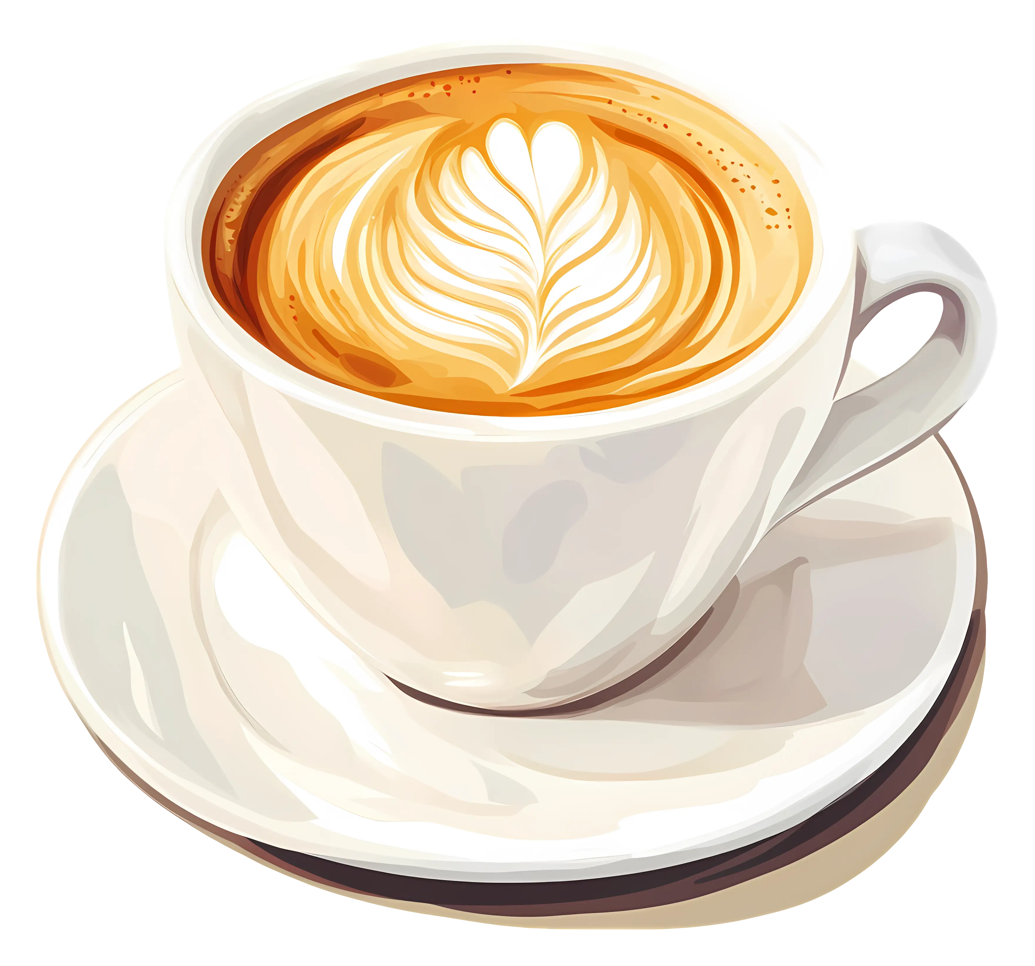 Beautiful Latte Art in a Cup