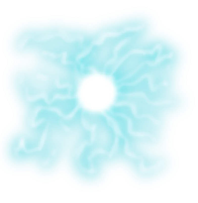 Glowing Blue Energy Ball