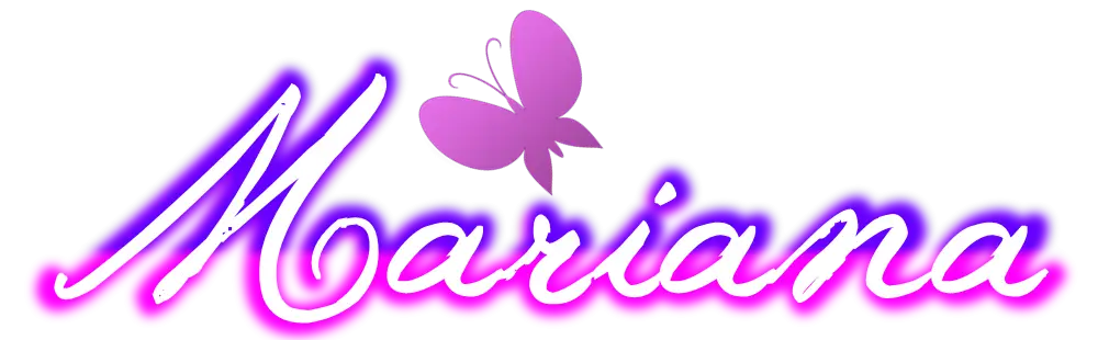 Mariana Name Design with Butterfly