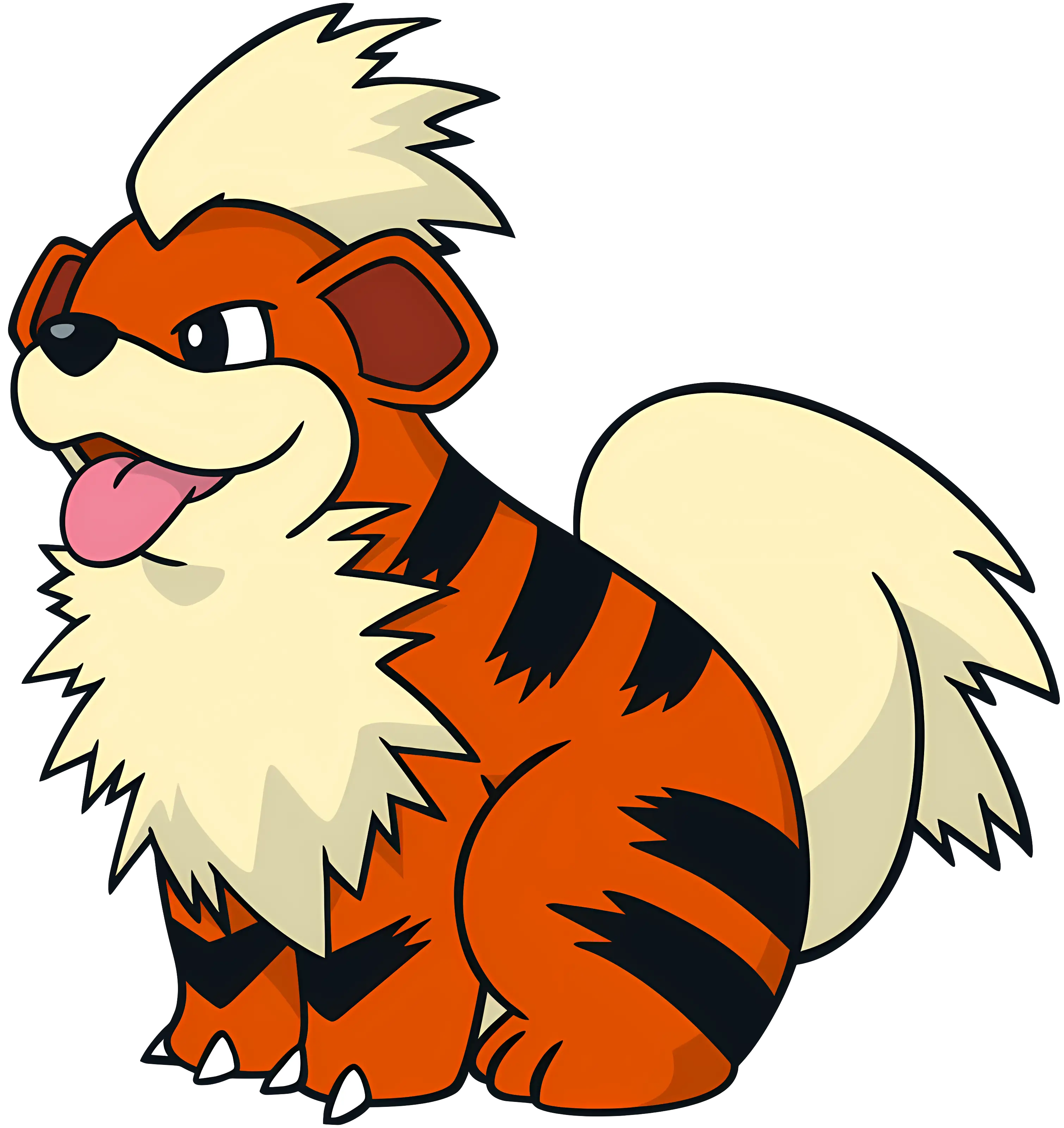Orange Striped Cartoon Dog