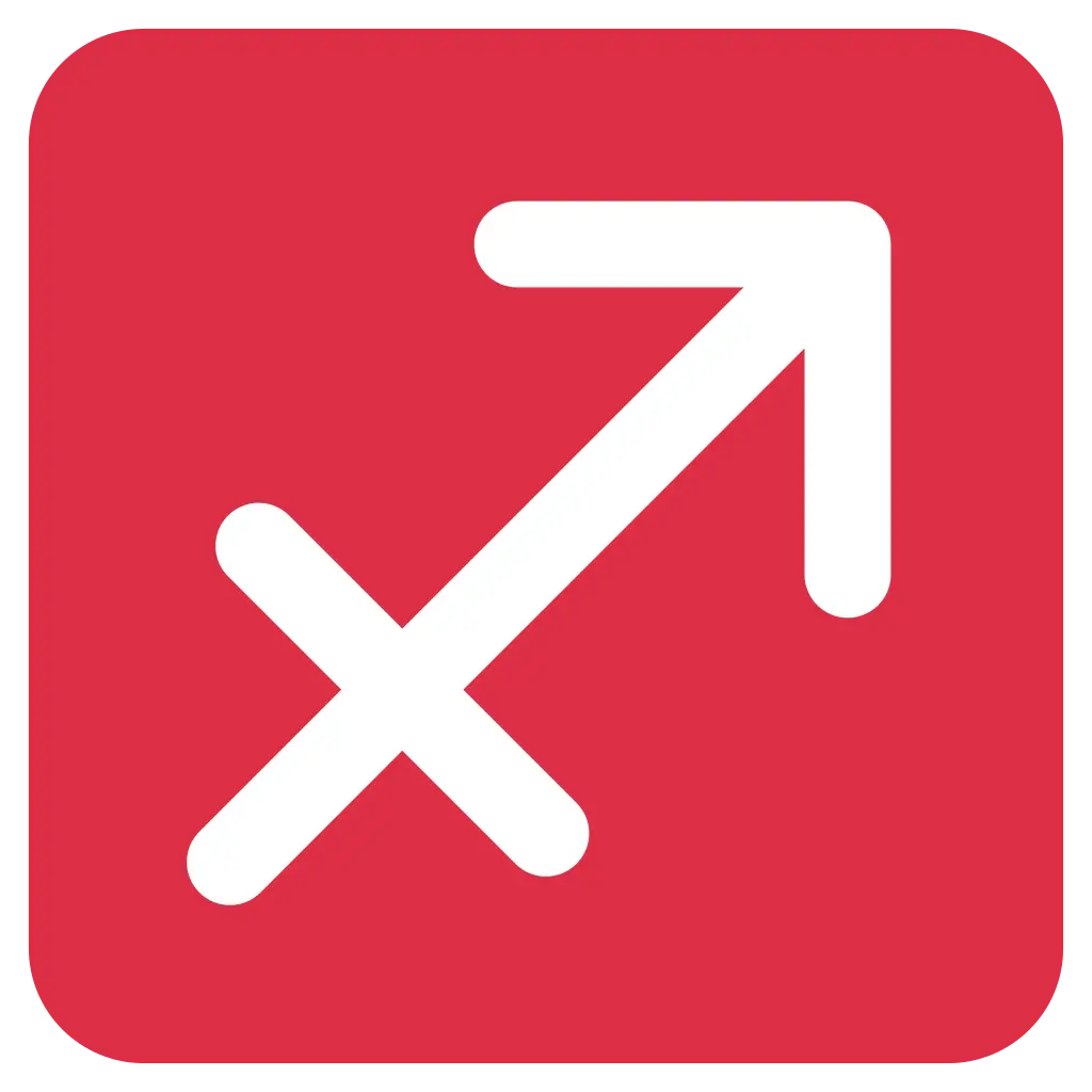 Red Sagittarius Zodiac Symbol