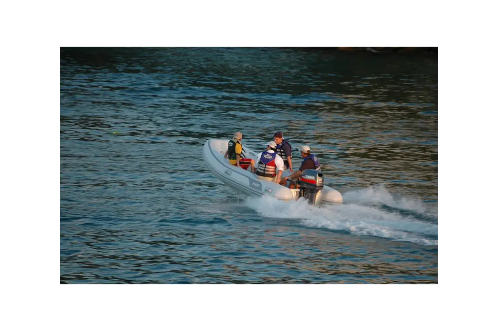 Speedboat Navigating Across Open Water