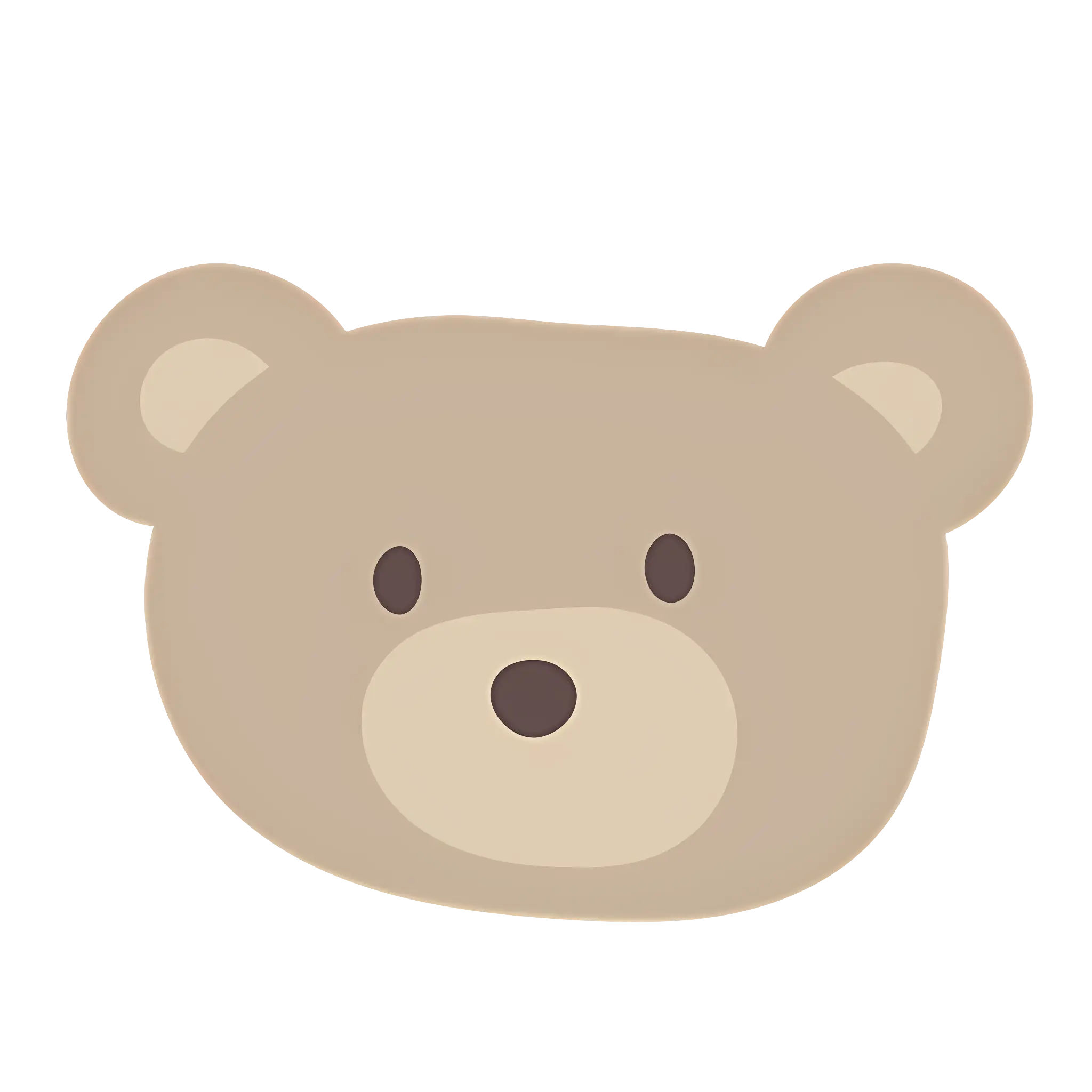 Cute Bear Face Cartoon