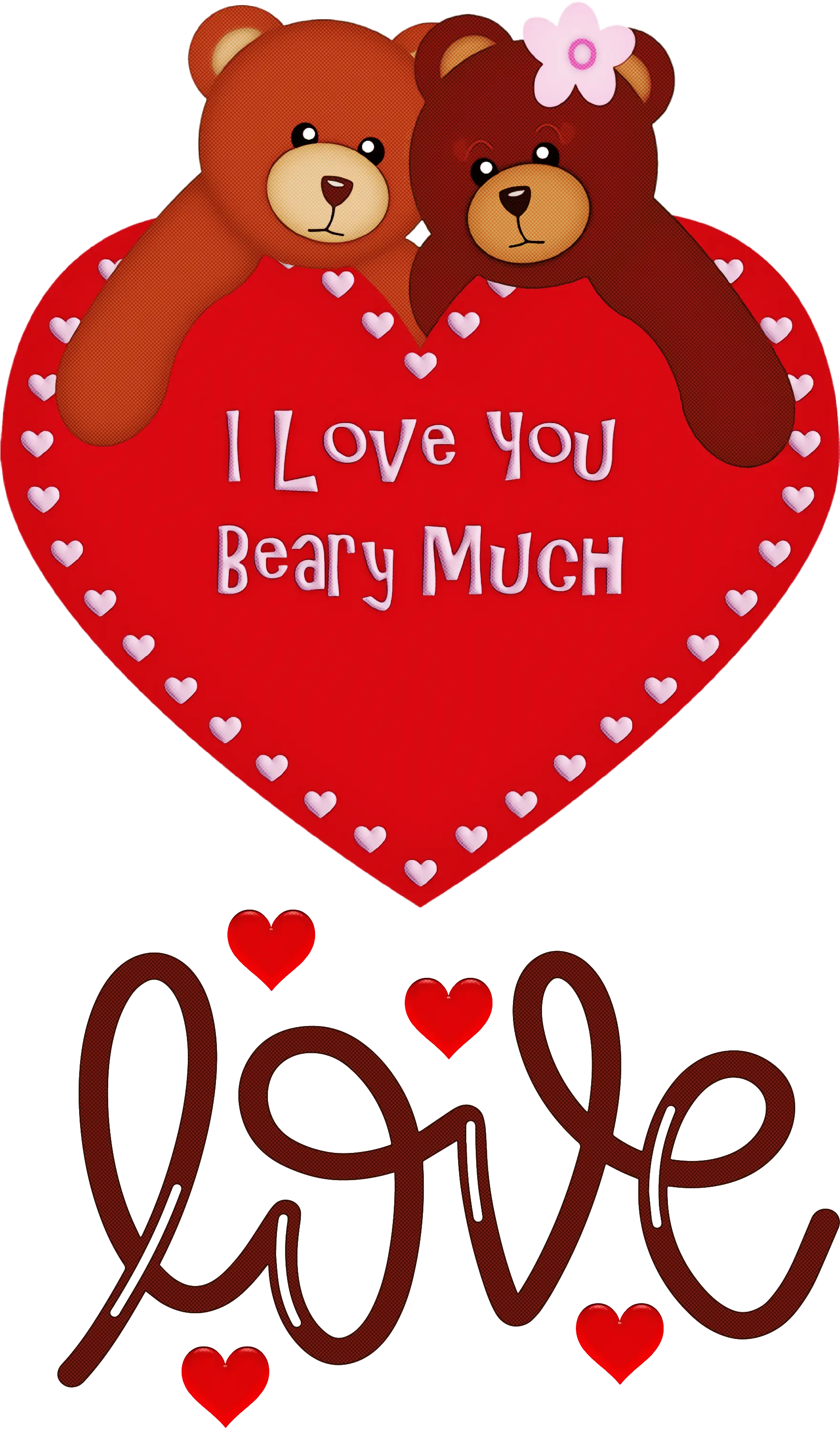 Cute Bear Couple with Love Message