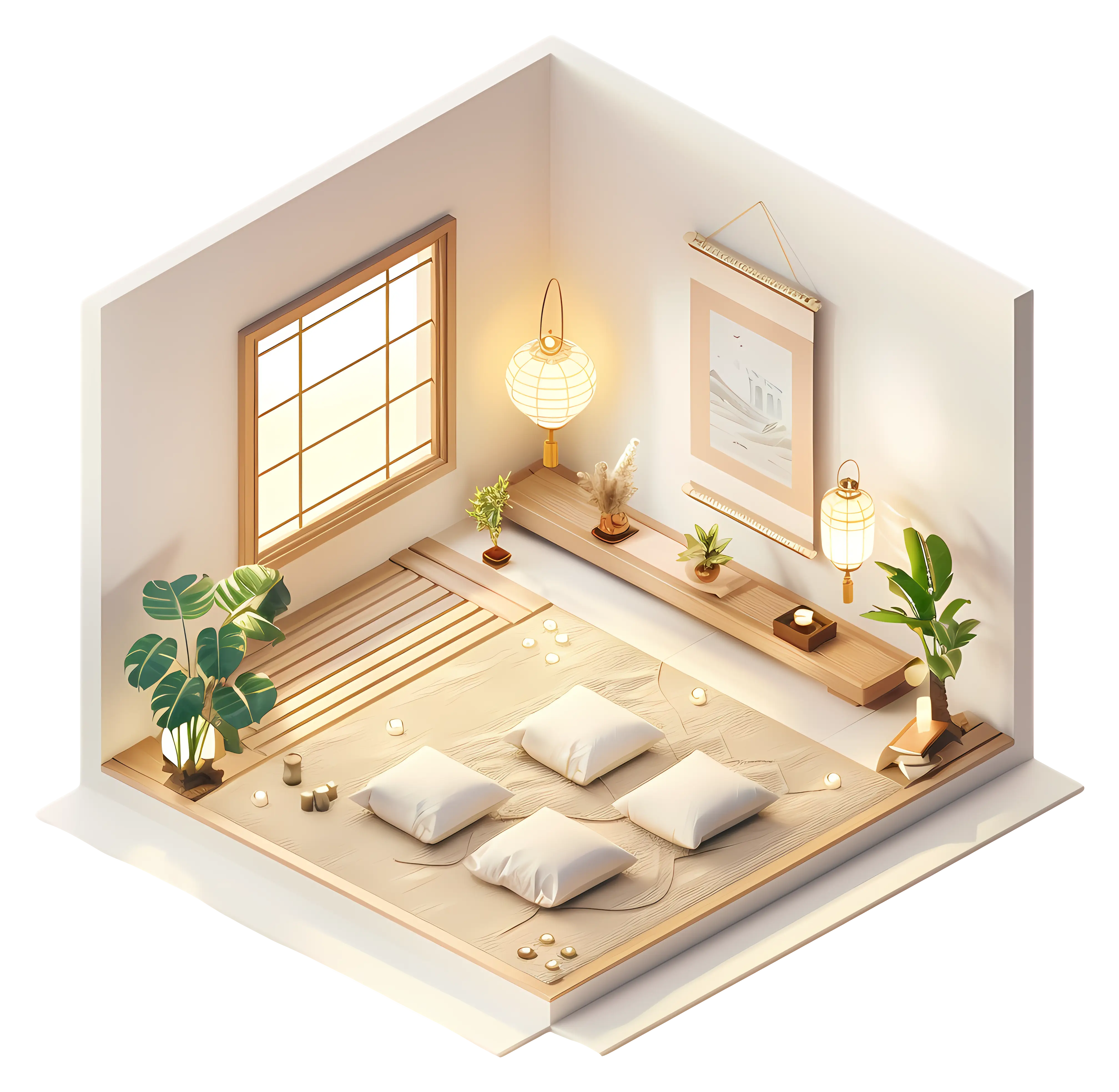 Minimalist Room with Plants