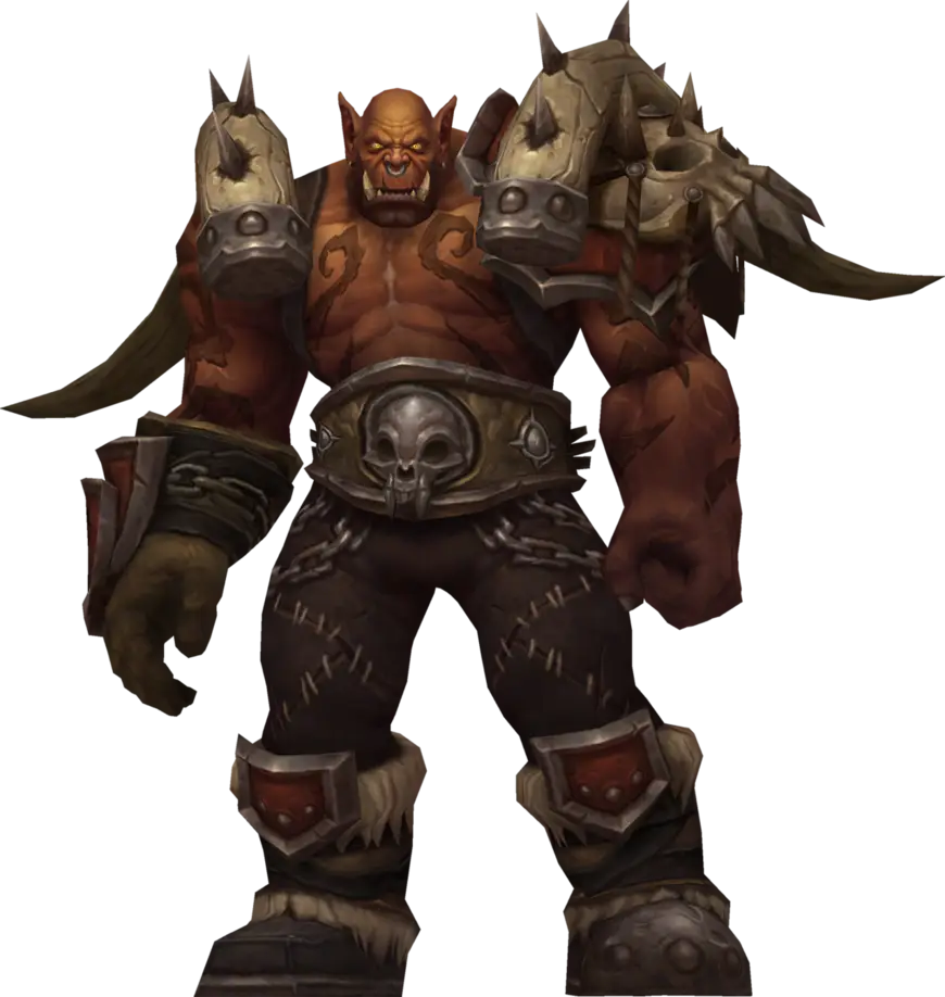 Fantasy Orc Warrior in Detailed Armor Design